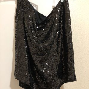 Black sequin skirt